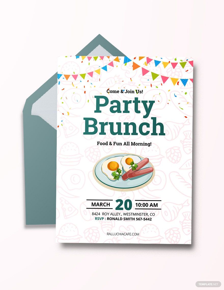 Party Brunch Invitation Template