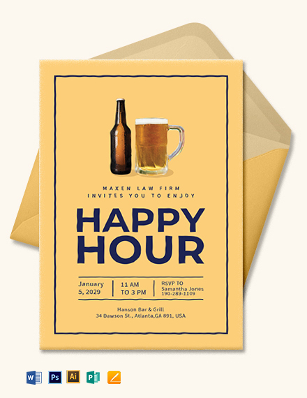 Download 14+ Happy Hour Invitation Templates - Word (DOC) | PSD ...