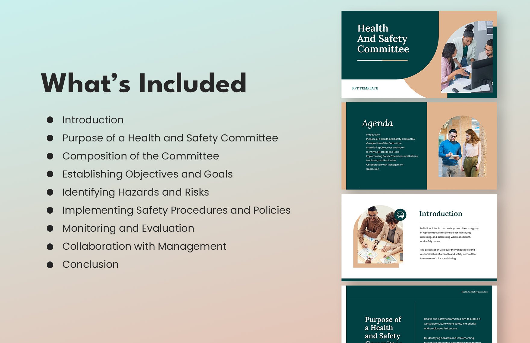 Health and Safety Committee PPT Template