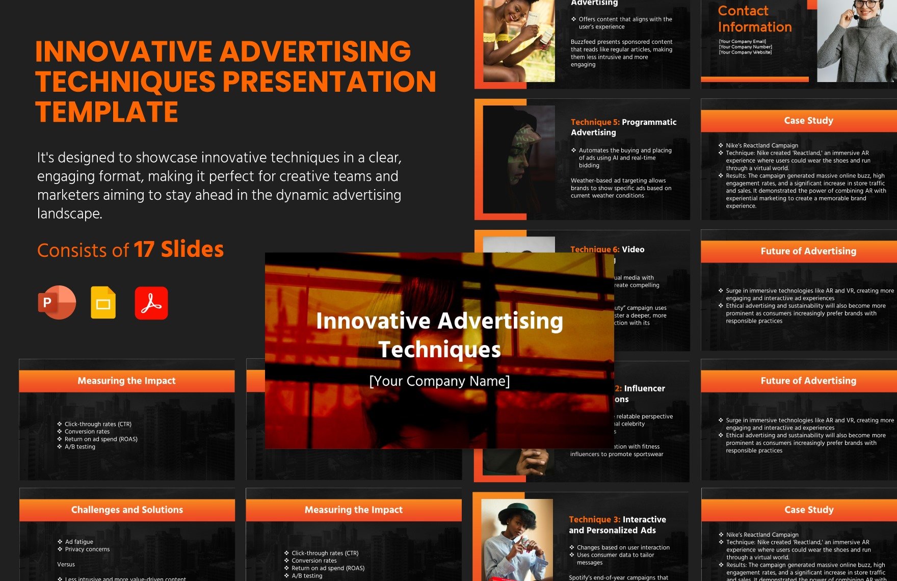 Innovative Advertising Techniques Presentation Template