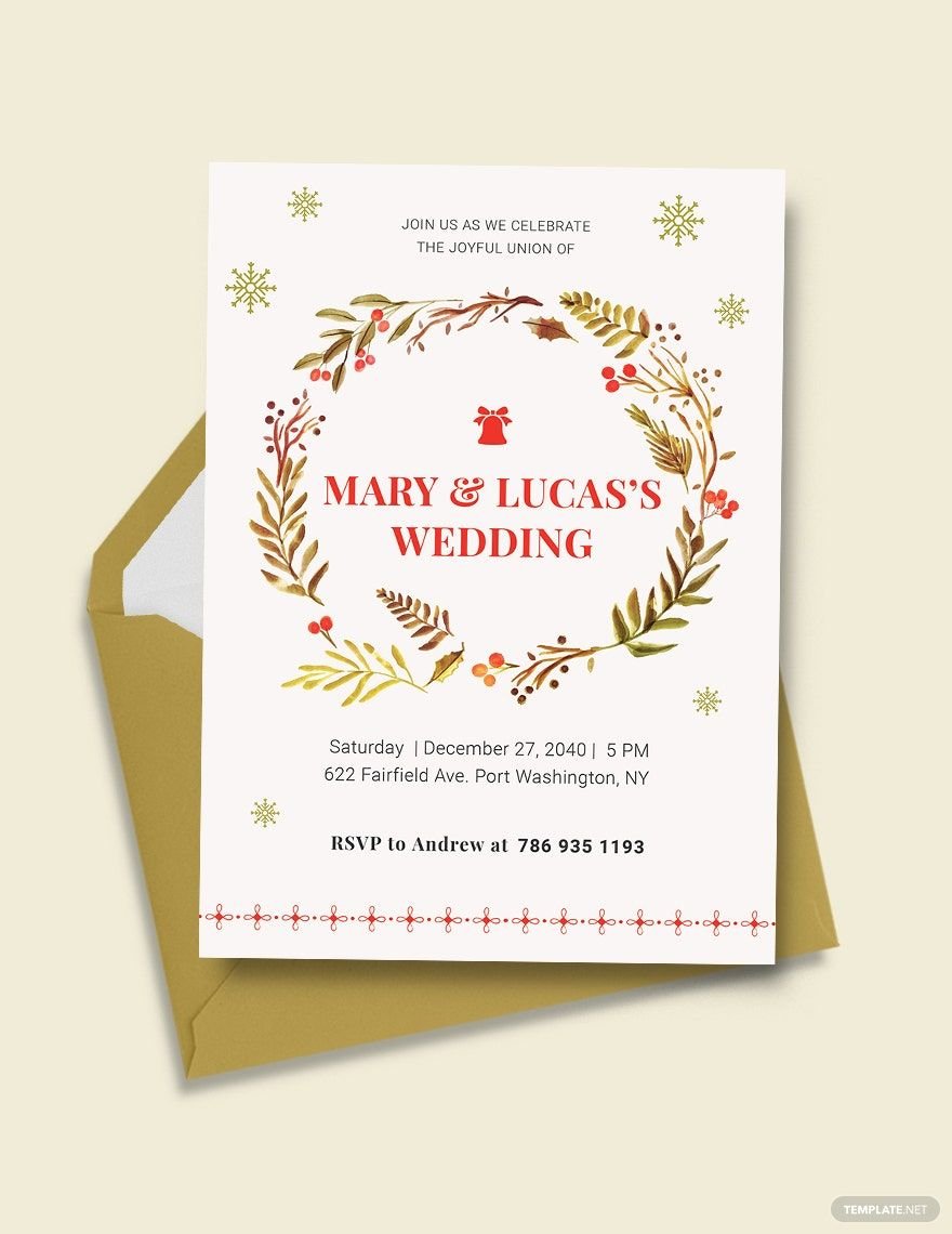 Winter Invitation Template in Word, Illustrator, PSD, Apple Pages, Publisher