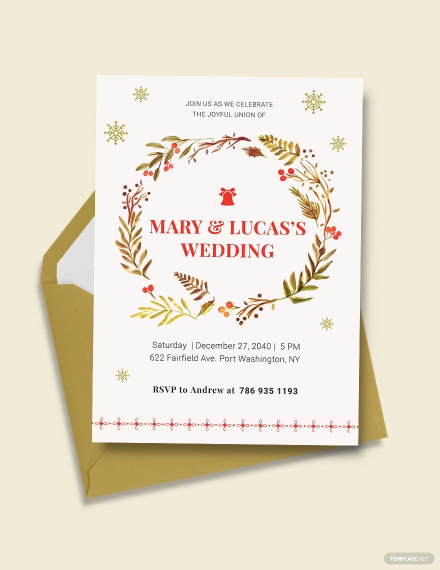 Free Winter Invitation Template Download In Word Illustrator PSD 