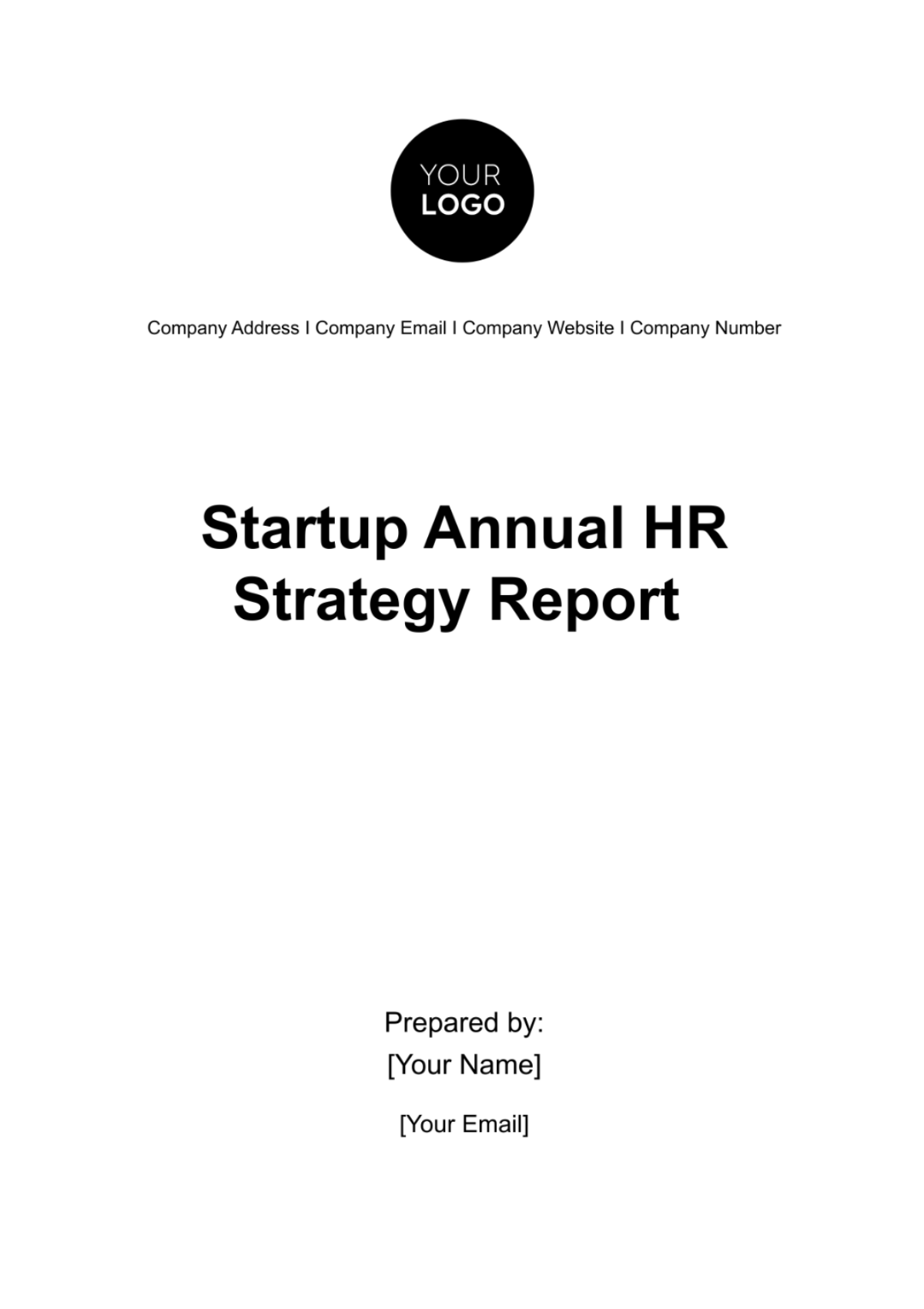 Startup Annual HR Strategy Report Template