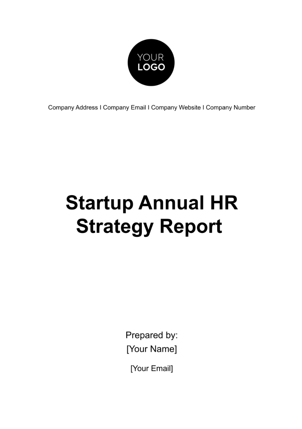 Startup Annual HR Strategy Report Template