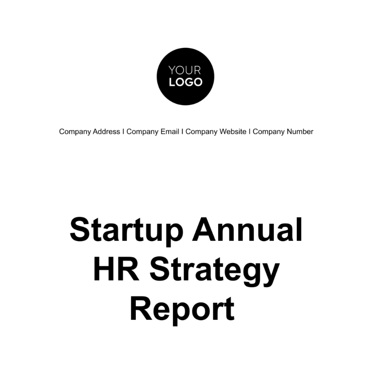 Startup Annual HR Strategy Report Template - Edit Online & Download