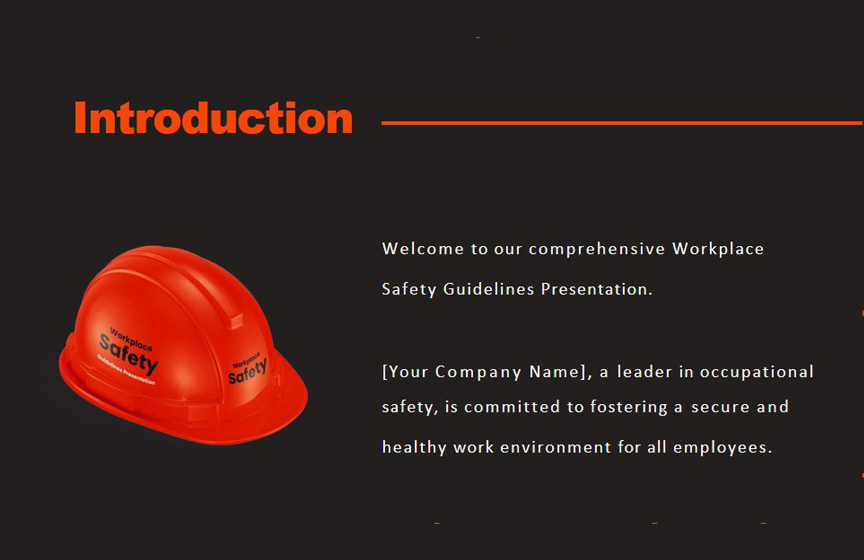 Workplace Safety Guidelines Presentation Template