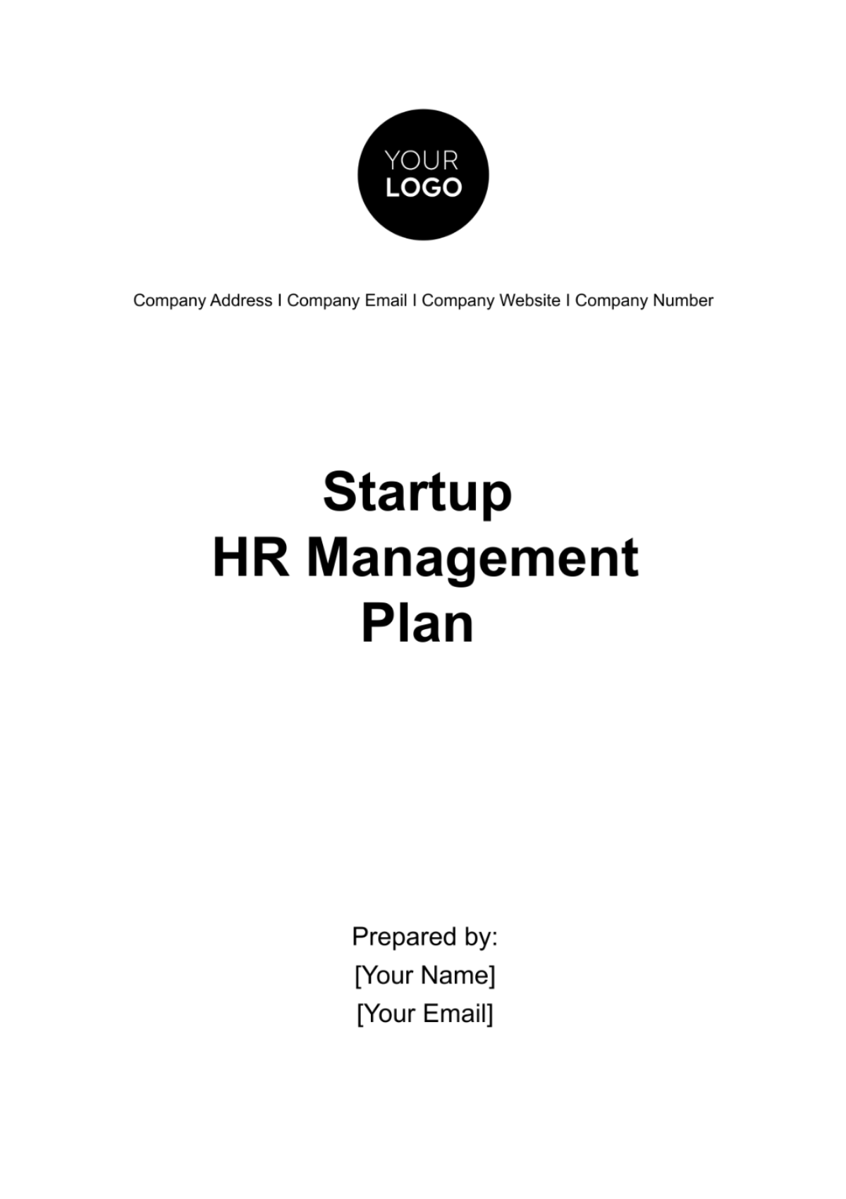 Startup HR Management Plan Template