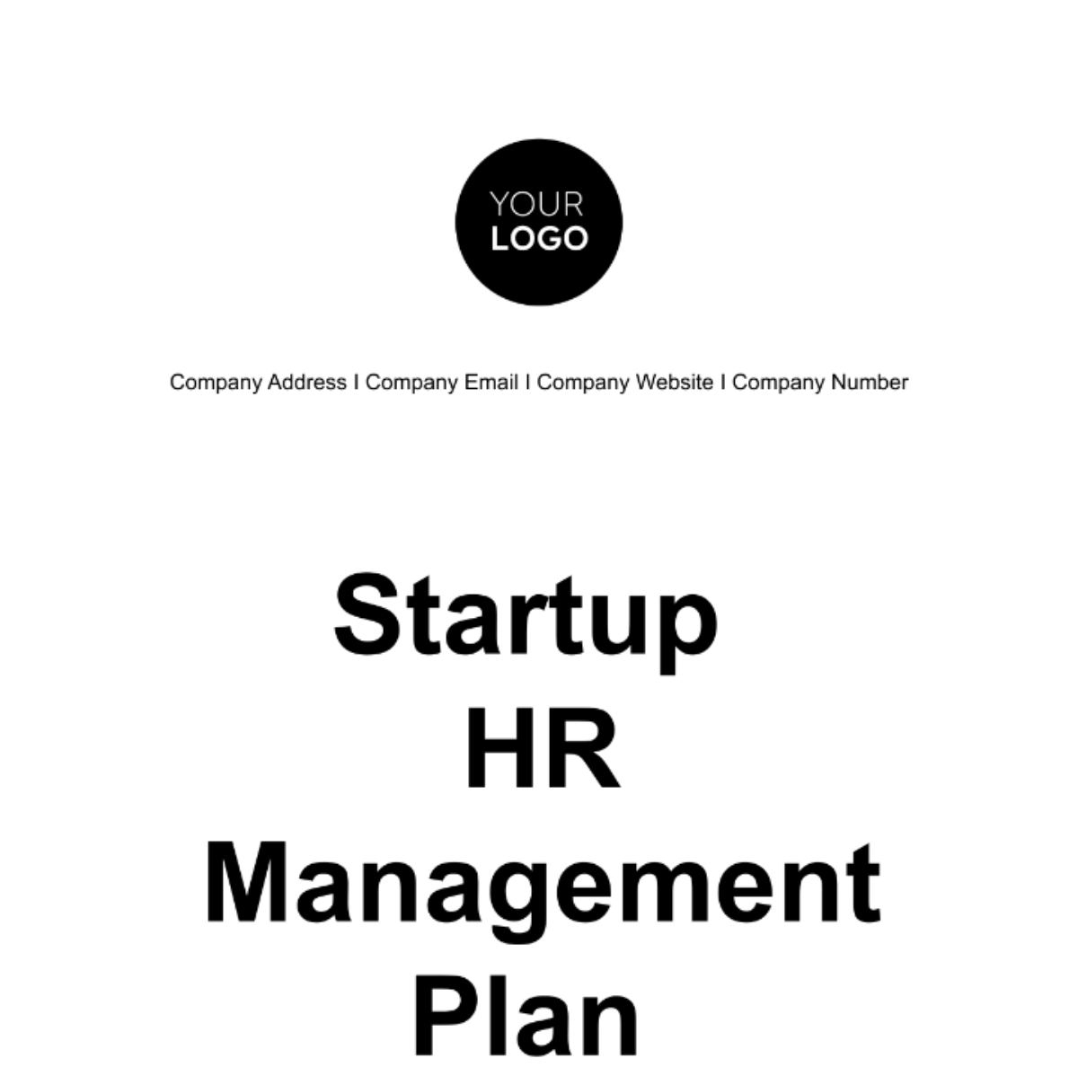 Startup HR Management Plan Template - Edit Online & Download