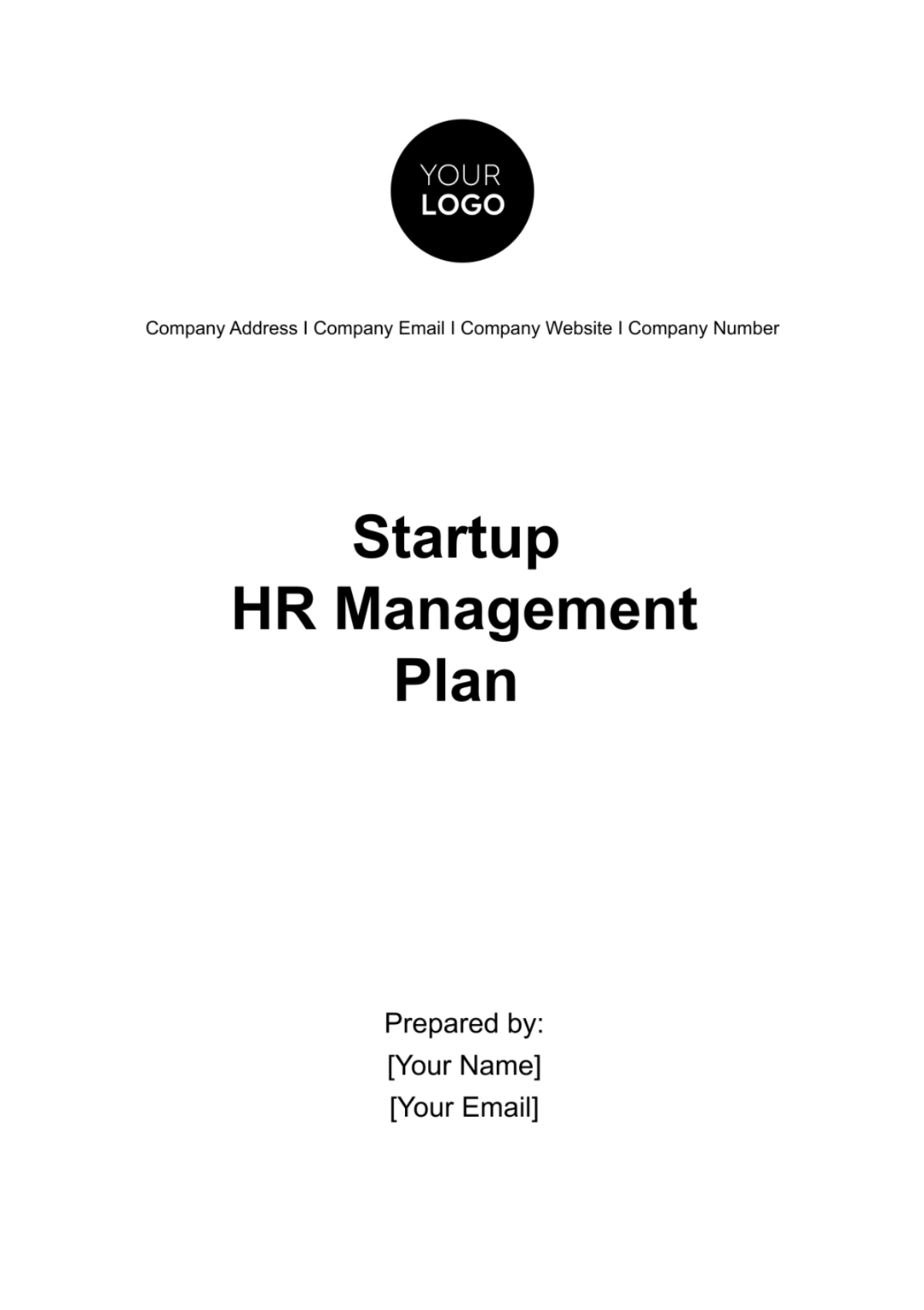 Startup HR Management Plan Template - Edit Online & Download