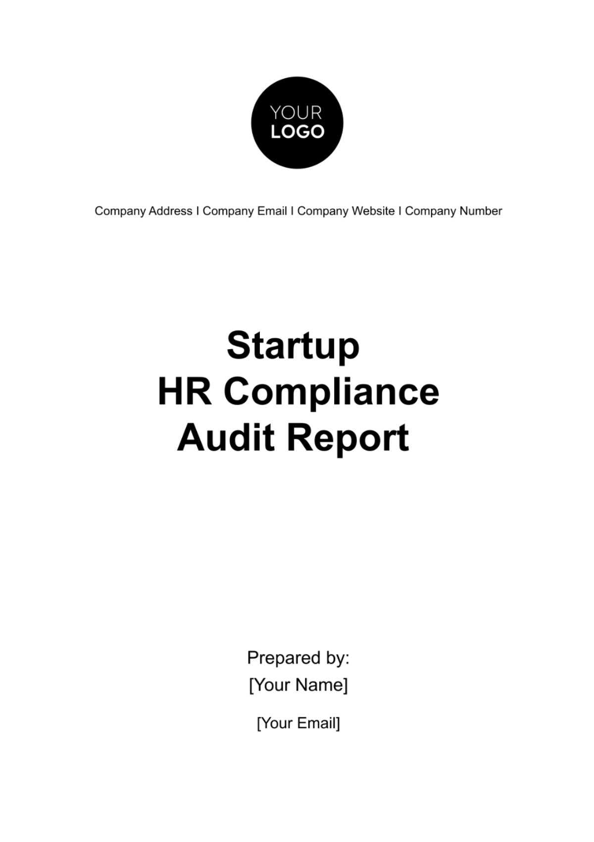 Free Startup HR Compliance Audit Report Template