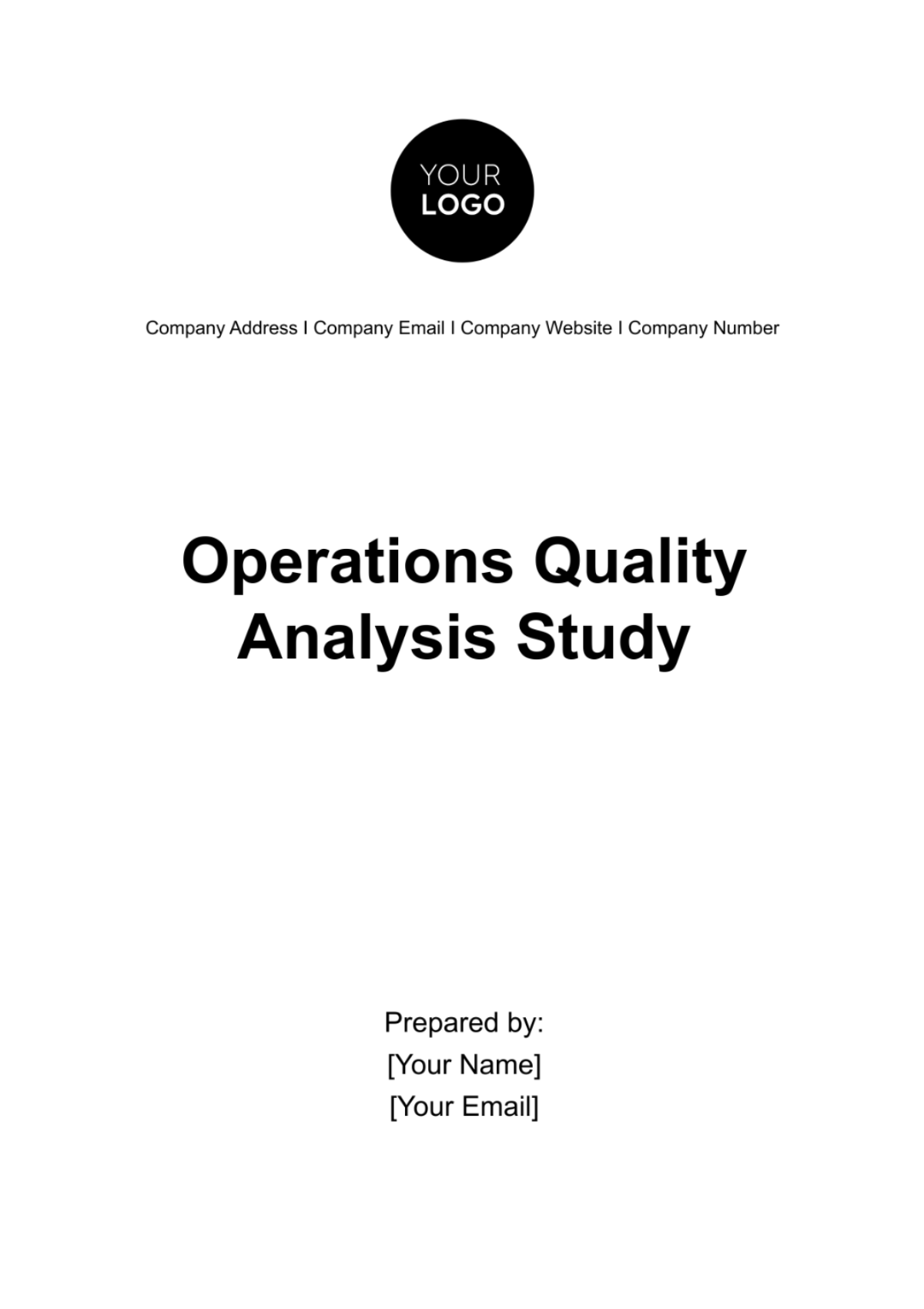 Operations Quality Analysis Study Template