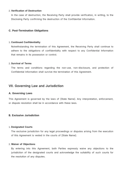 Free Operations Project Confidentiality (NDA) Agreement Template to Edit Online