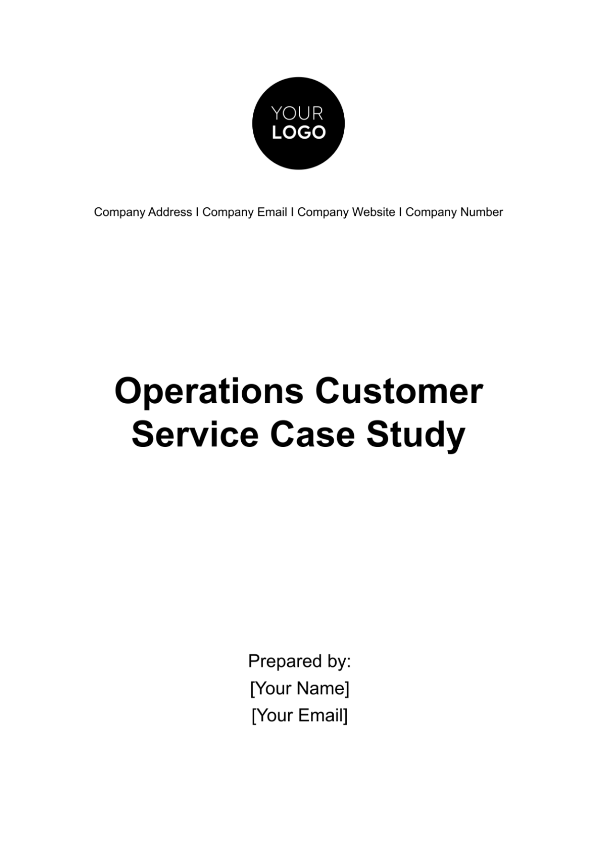 Operations Customer Service Case Study Template