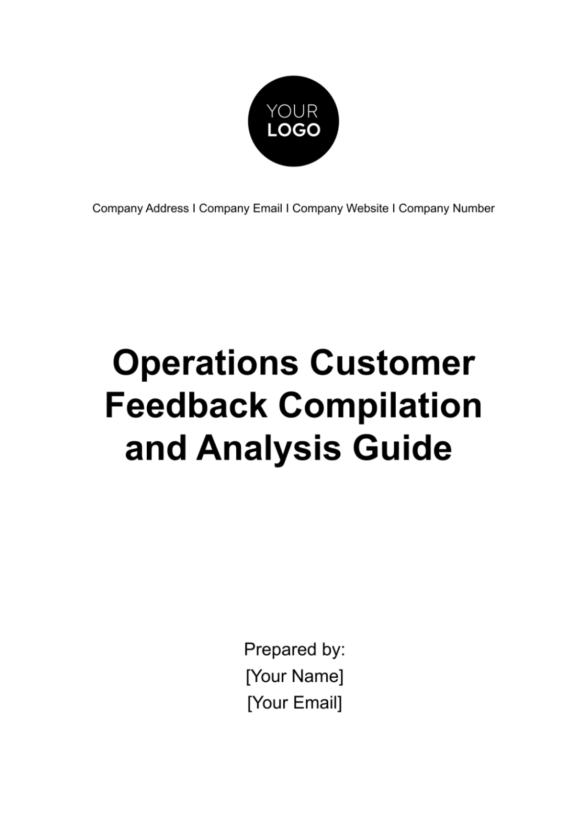 Operations Customer Feedback Compilation and Analysis Guide Template