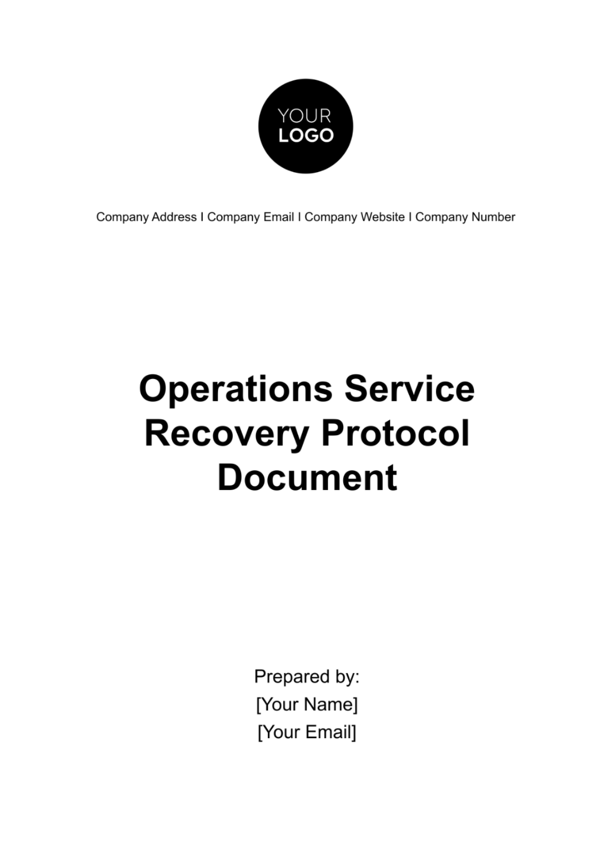 Operations Service Recovery Protocol Document Template - Edit Online & Download