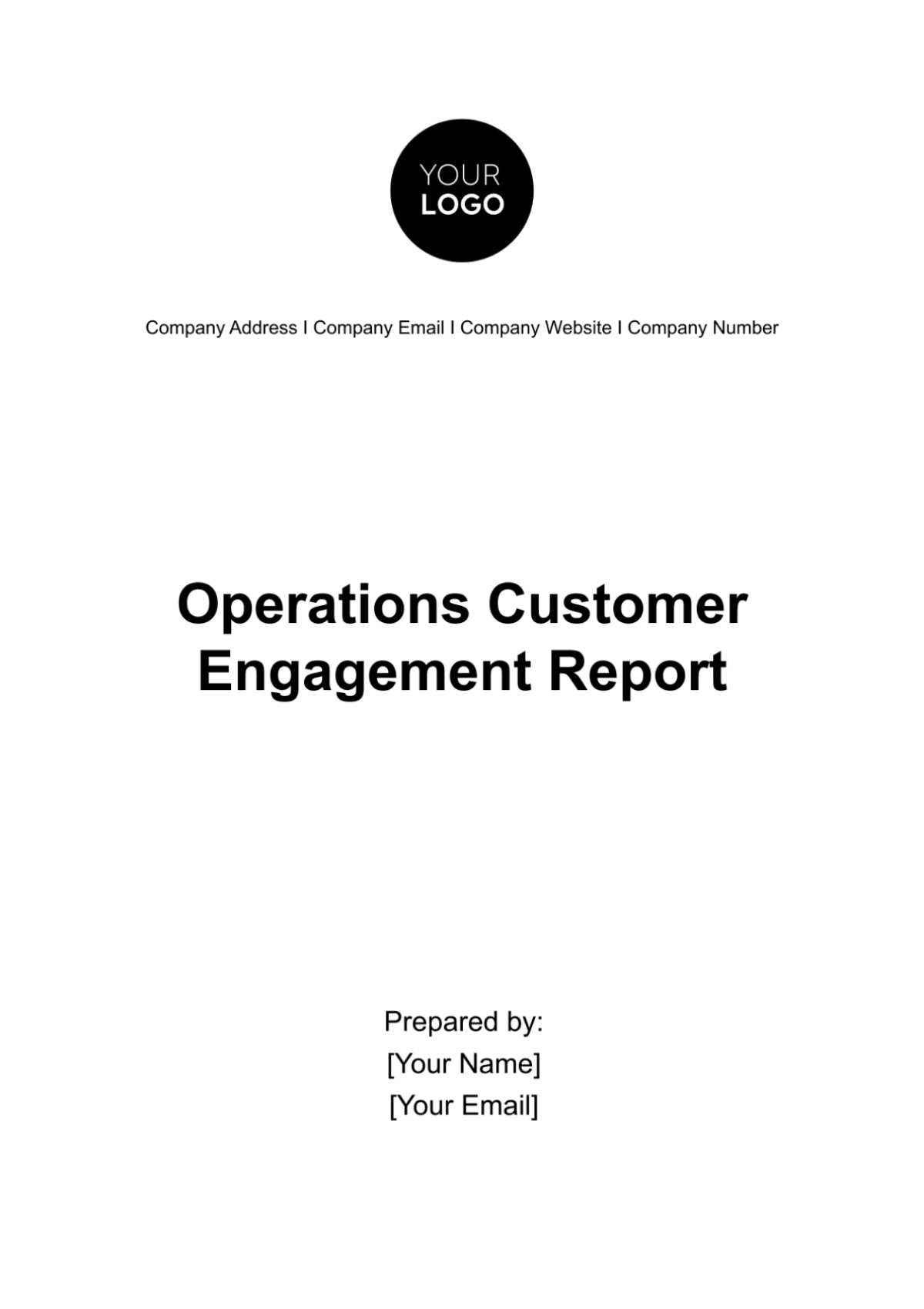 Free Operations Customer Engagement Report Template