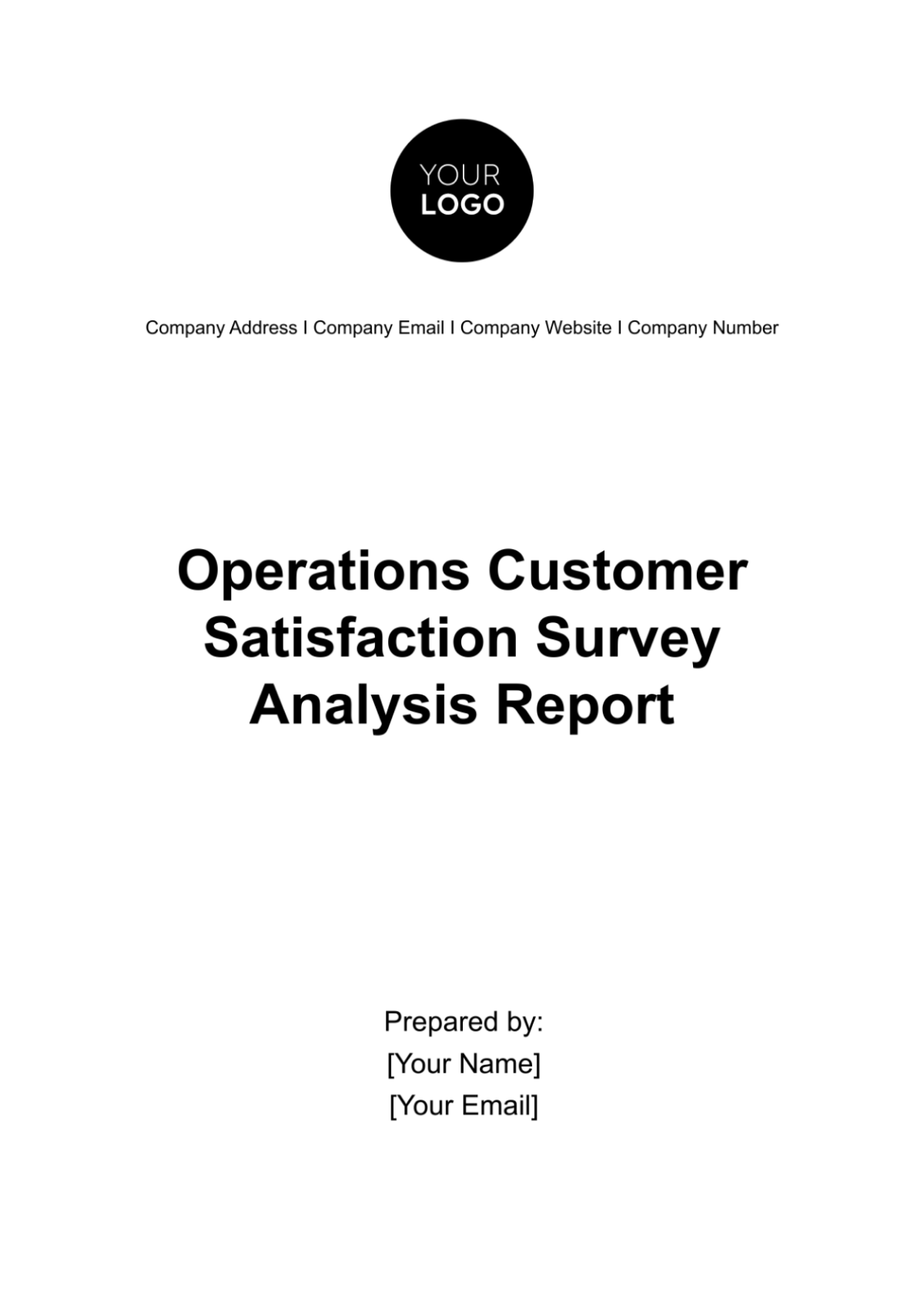 Operations Customer Satisfaction Survey Analysis Report Template