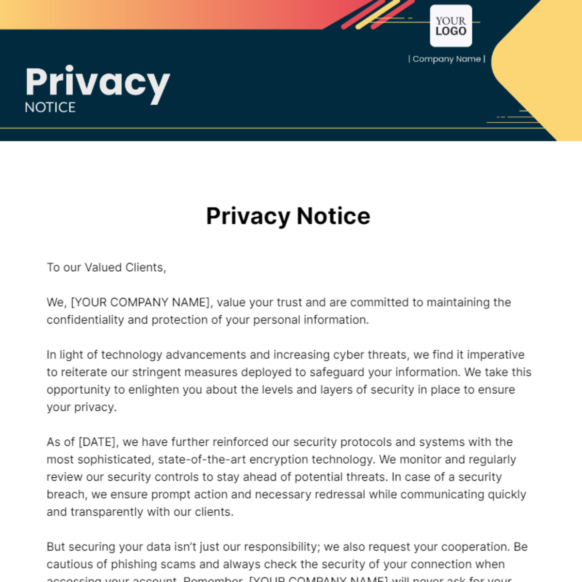 Privacy Notice Template