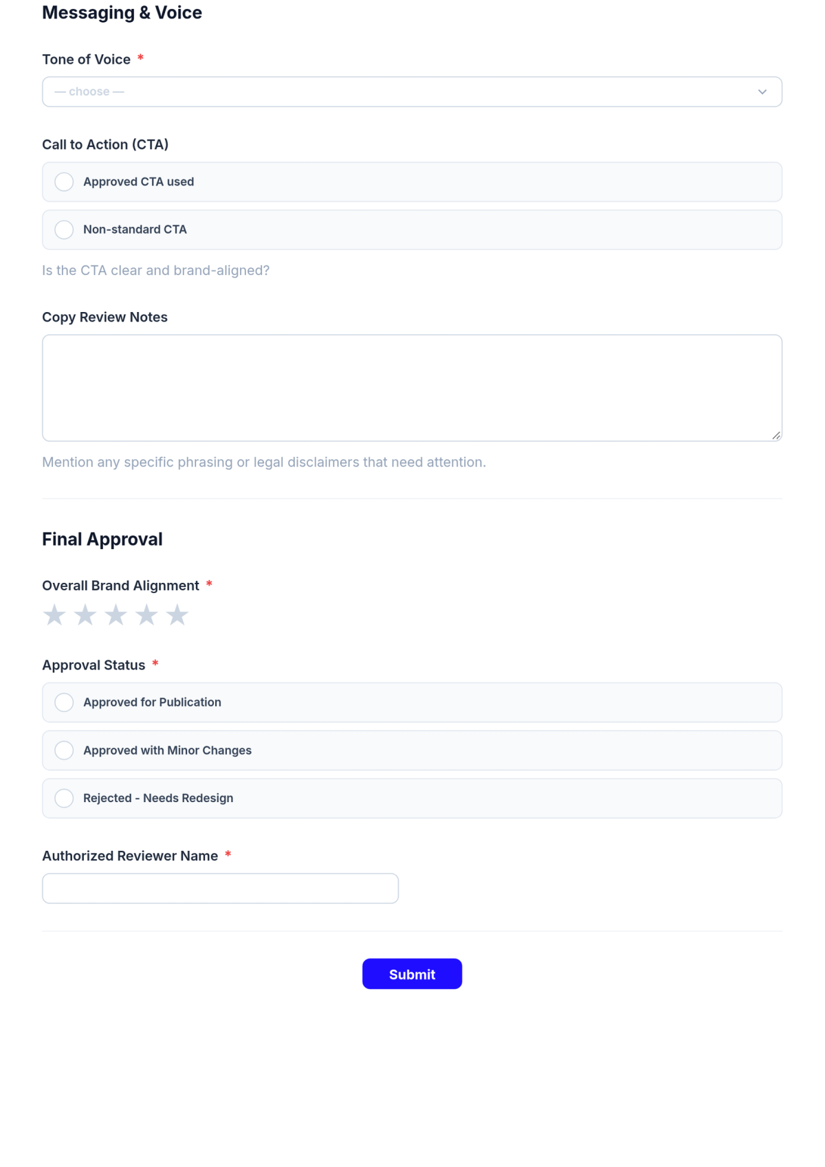 Free Marketing Brand Style Checklist Template & AI Maker