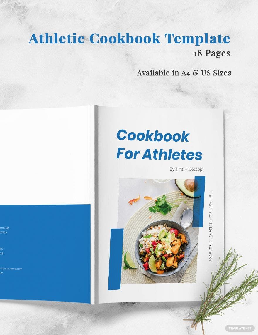 Athletic Cookbook Template