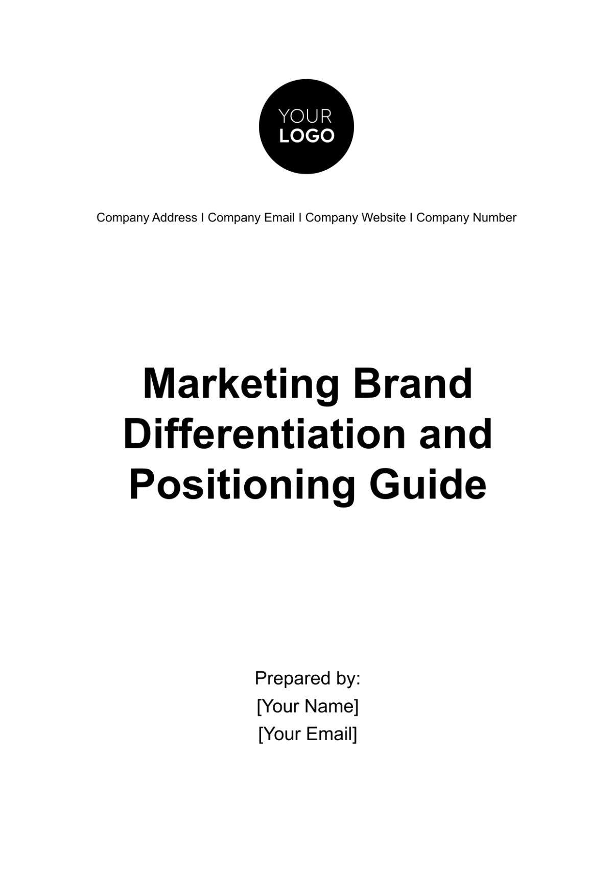 Marketing Brand Differentiation and Positioning Guide Template - Edit Online & Download