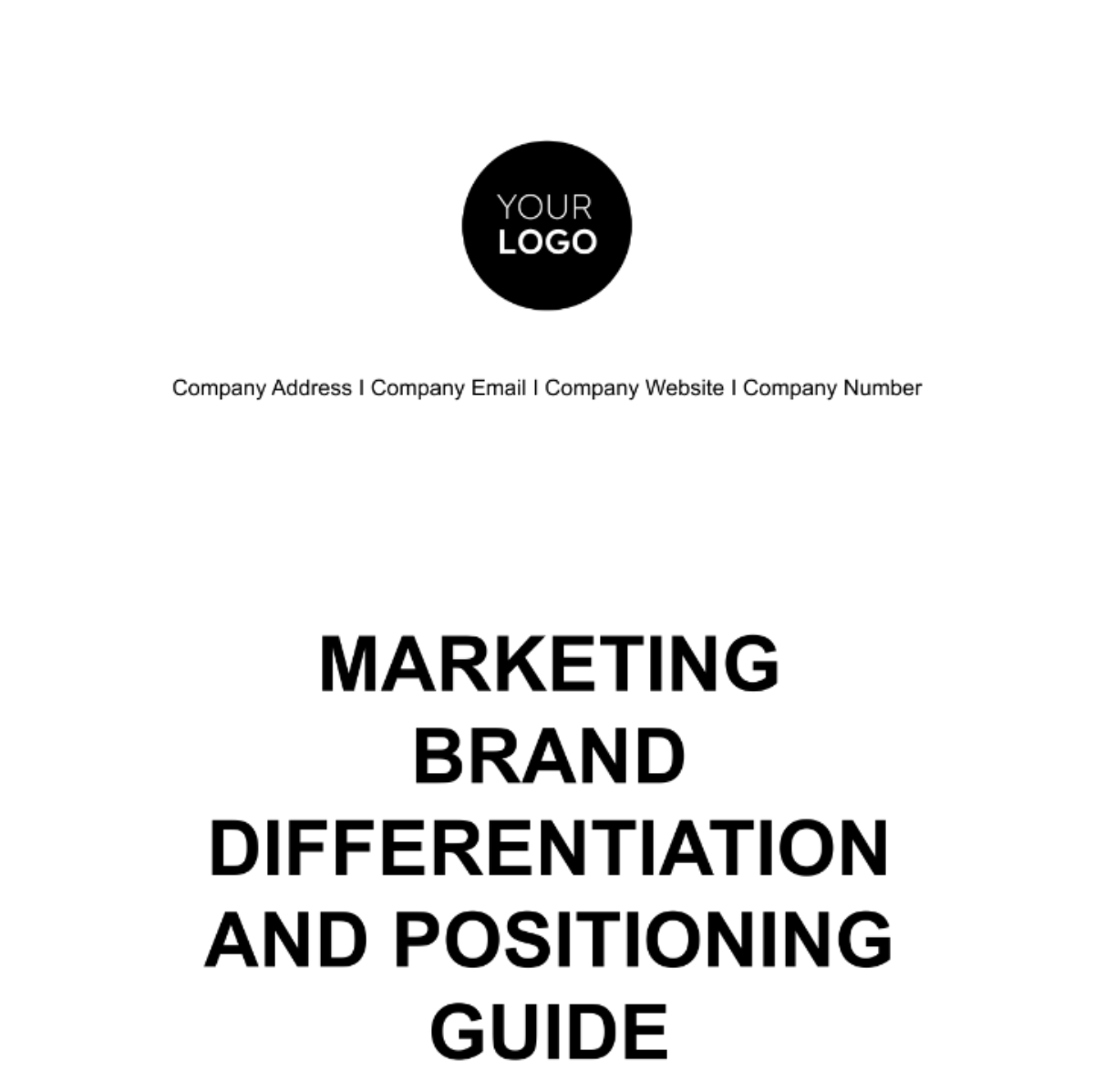 Marketing Brand Differentiation and Positioning Guide Template