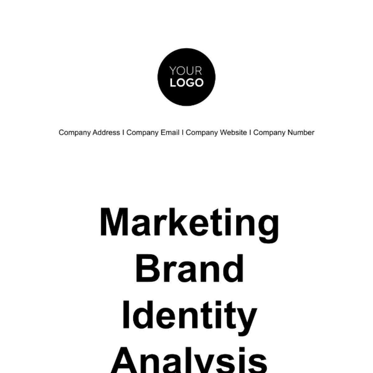 Marketing Brand Identity Analysis Template