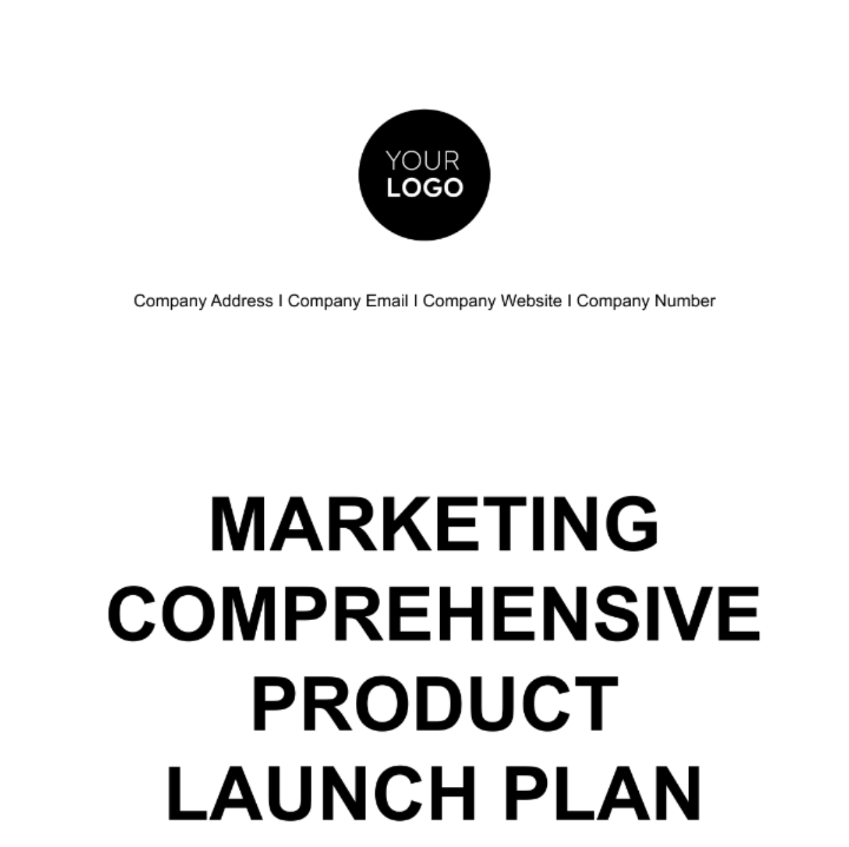 Marketing Comprehensive Product Launch Plan Template