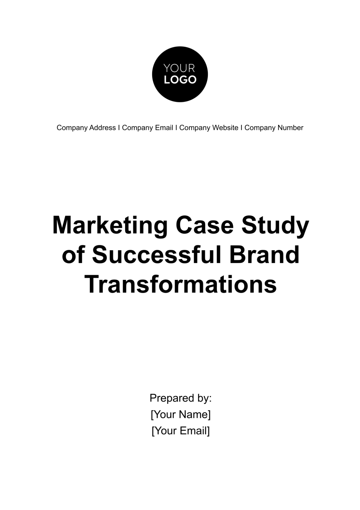 Marketing Case Study of Successful Brand Transformations Template - Edit Online & Download