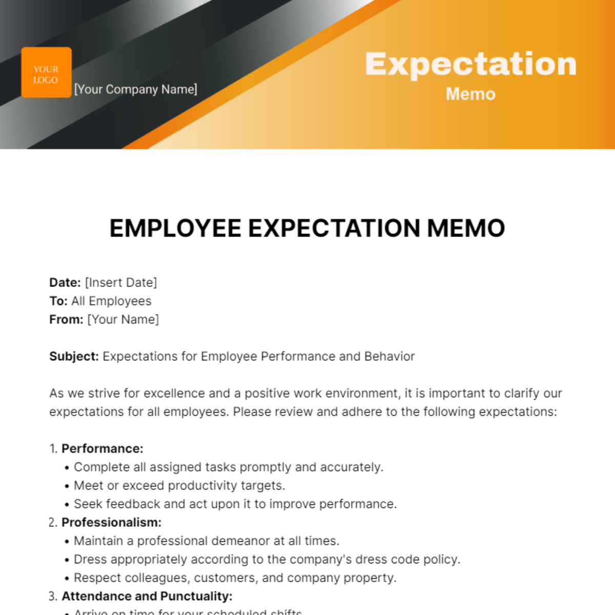 Expectation Memo Template - Edit Online & Download