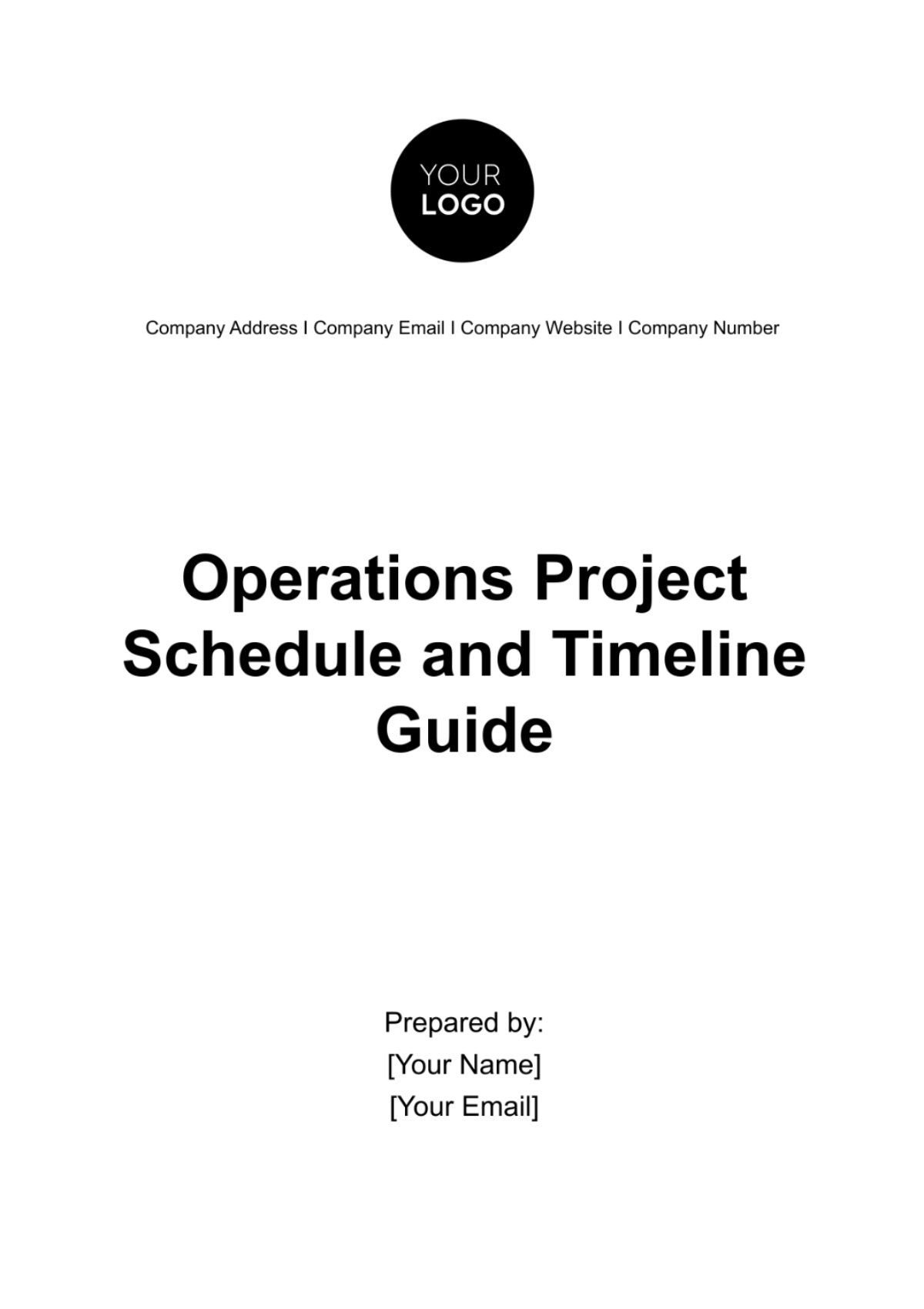 Operations Project Schedule and Timeline Guide Template - Edit Online & Download