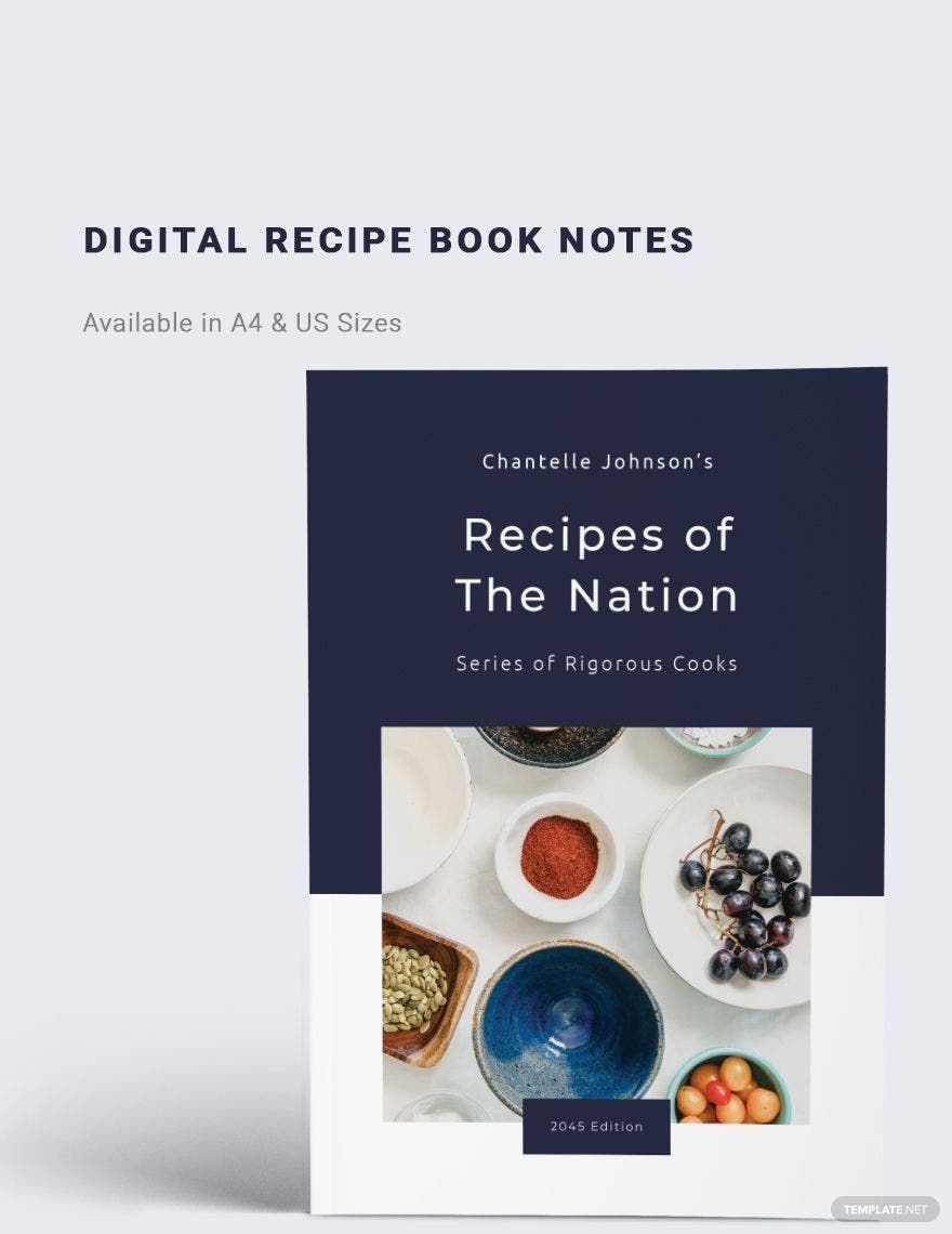 Digital Recipe Book Notes Template