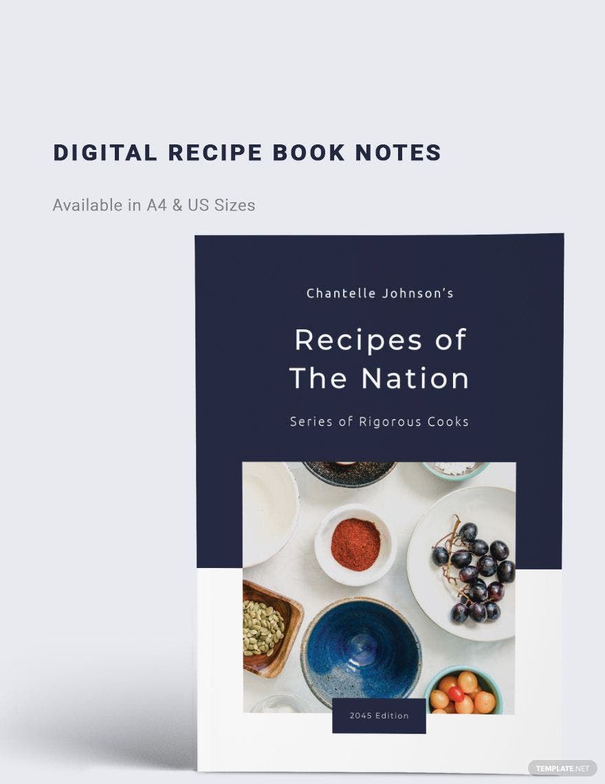 Digital Recipe Book Notes Template Download in Word, Google Docs