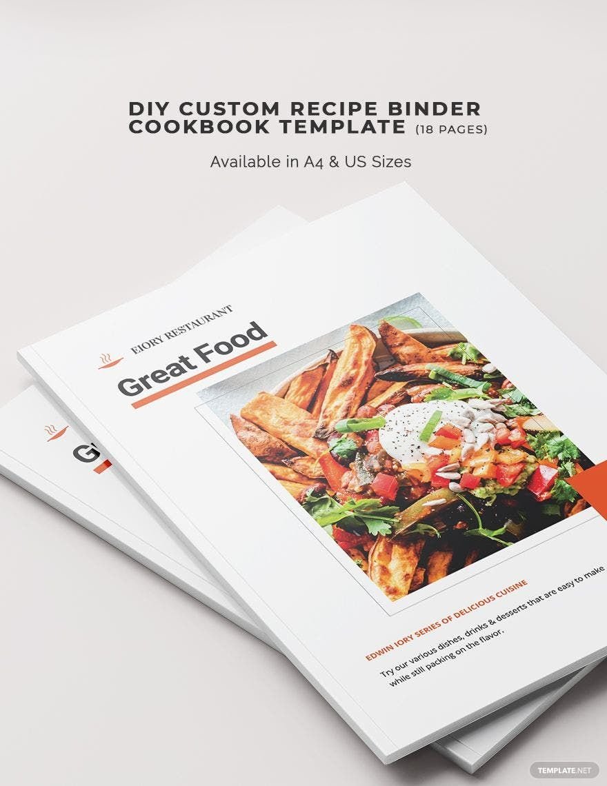 DIY Custom Recipe Binder Cookbook Template