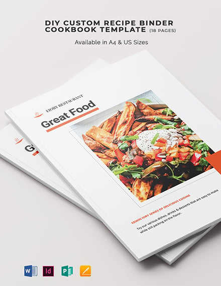 diy custom recipe binder cookbook template