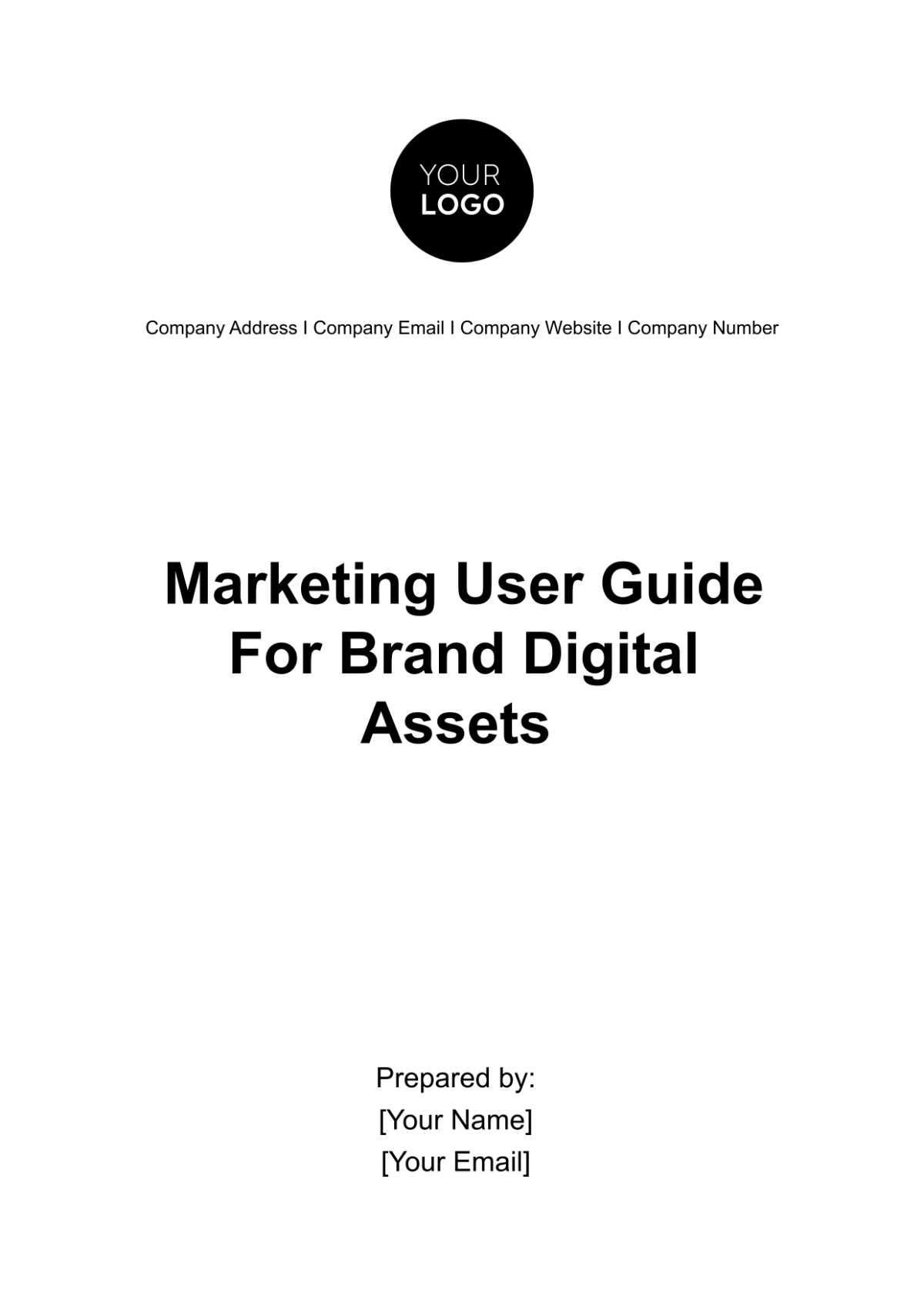 Marketing User Guide for Brand Digital Assets Template - Edit Online & Download