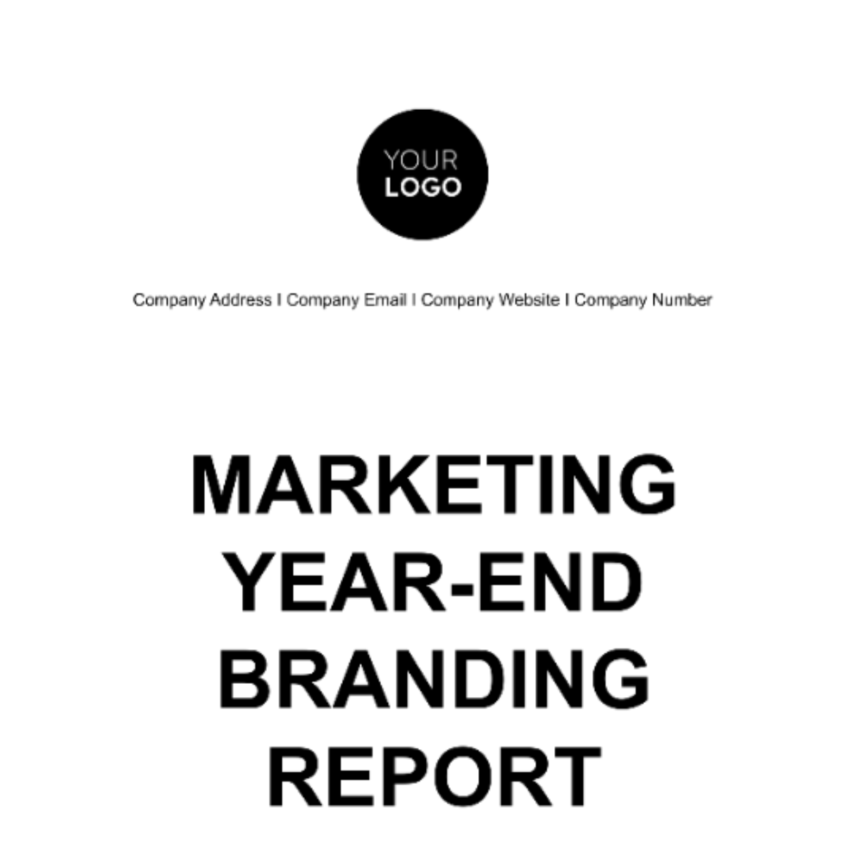 Marketing Year-end Branding Report Template