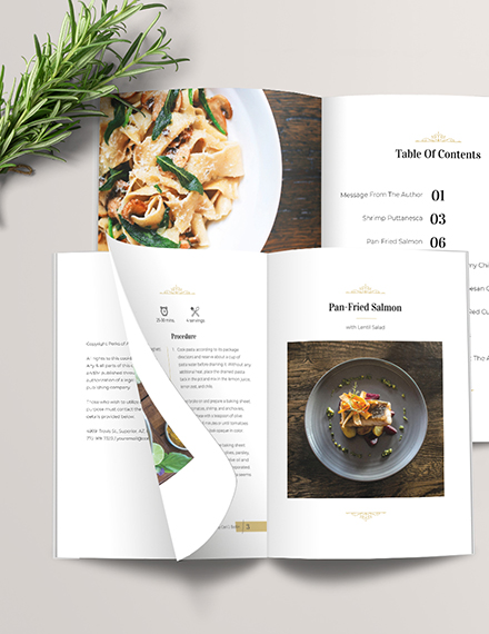 Download Elegant Cookbook Template