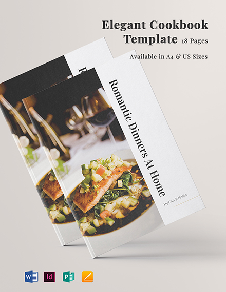 recipe book template indesign