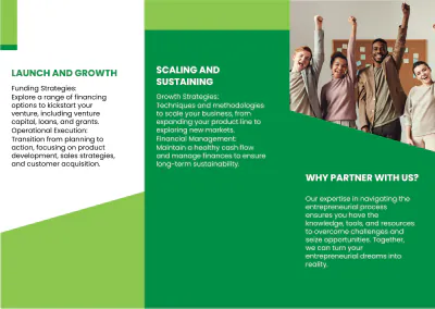 Free Entrepreneurial Journey Overview Brochure Template to Edit Online