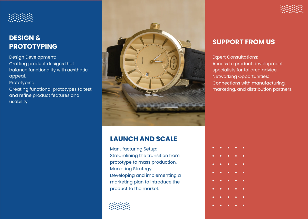 Free Product Development Process Brochure Template to Edit Online