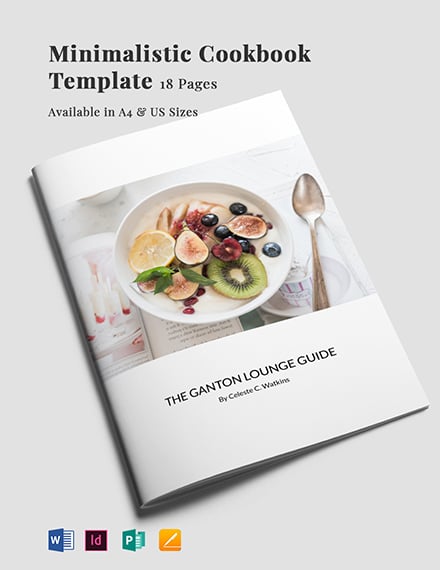 minimalistic cookbook template