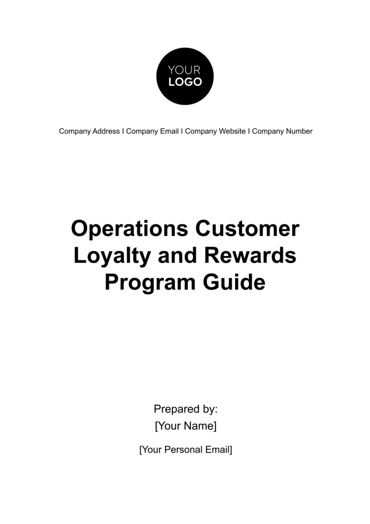 Operations Customer Loyalty and Rewards Program Guide Template