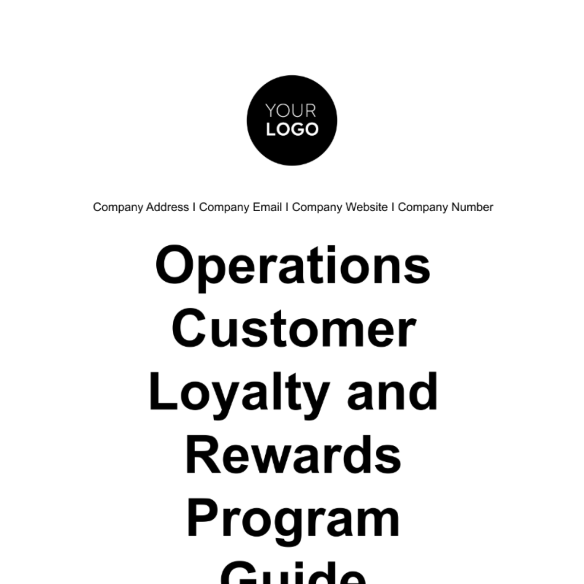 Operations Customer Loyalty and Rewards Program Guide Template - Edit Online & Download