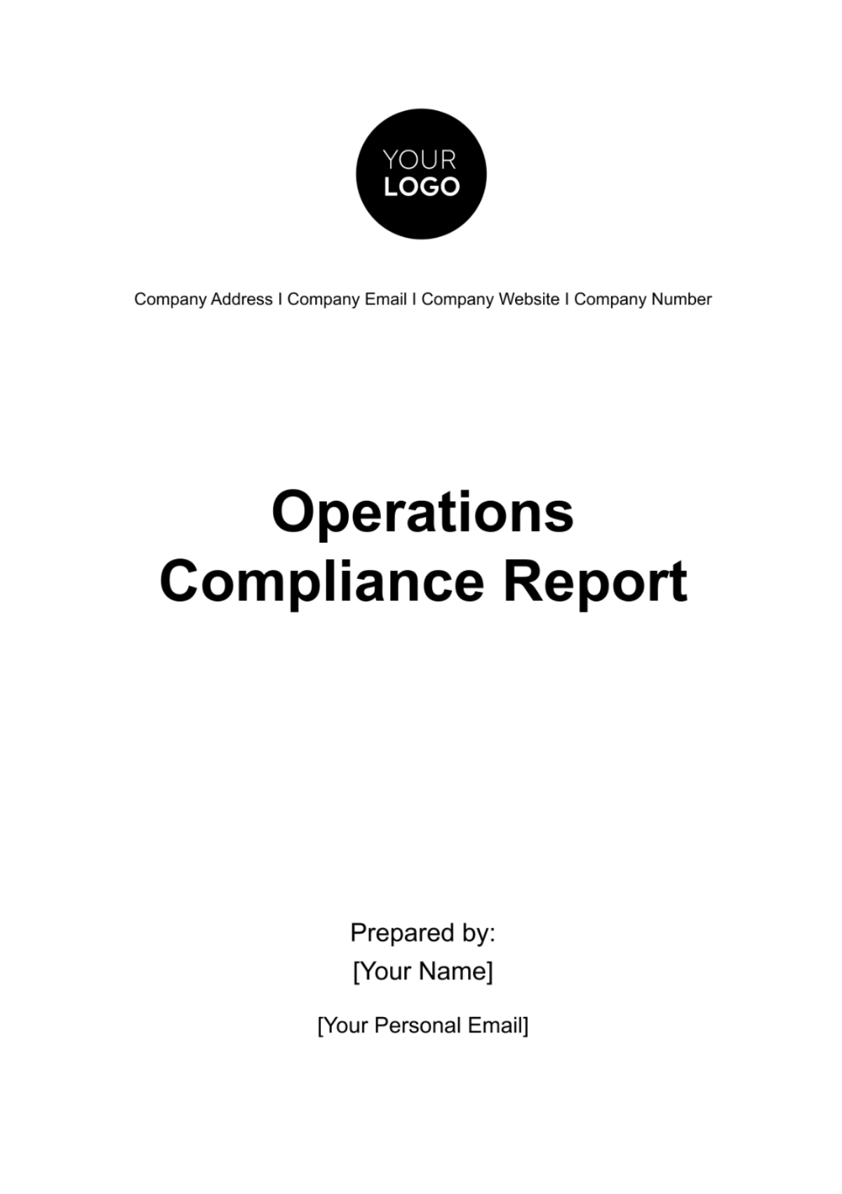 Free Operations Compliance Report Template