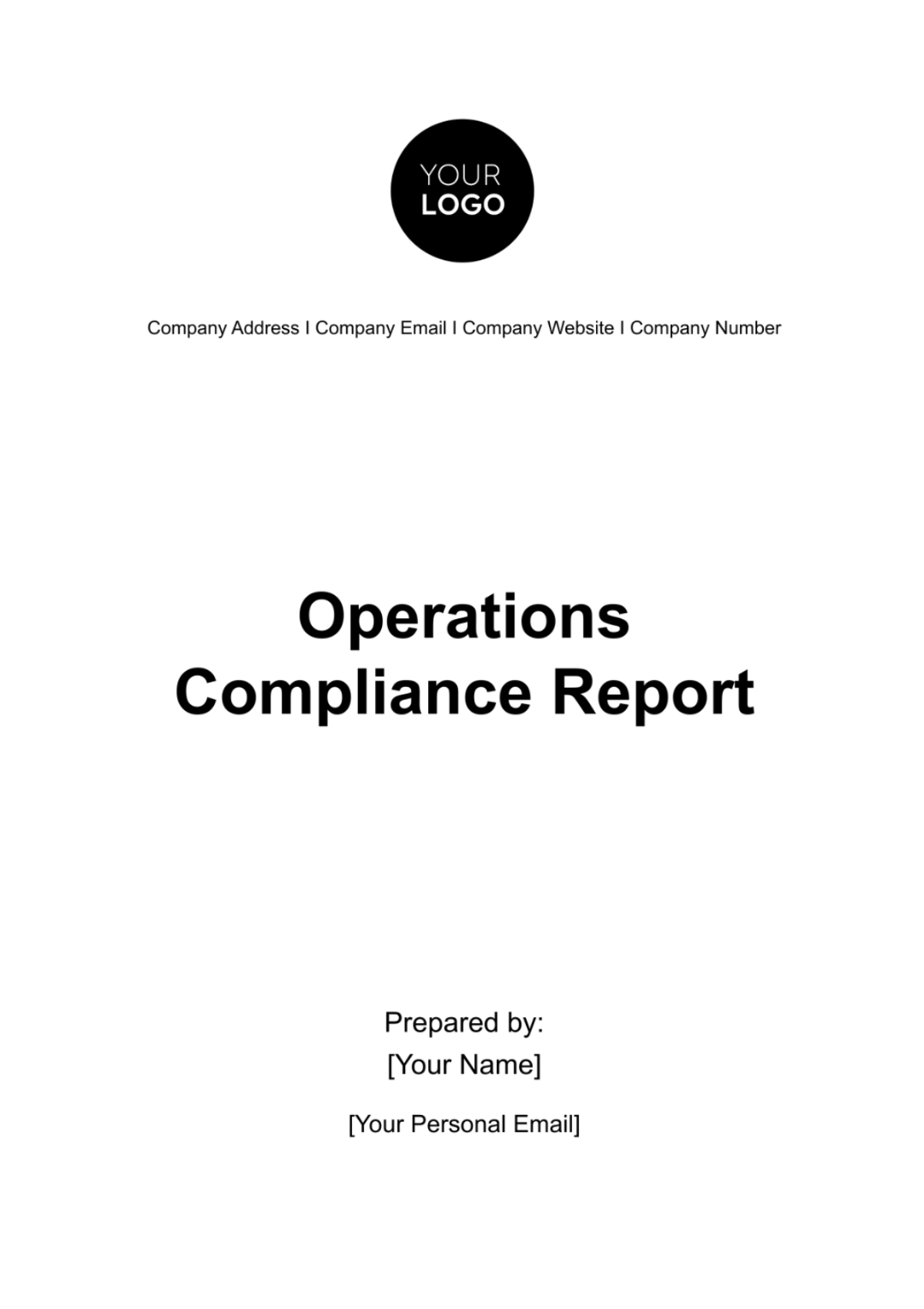 Operations Compliance Report Template - Edit Online & Download