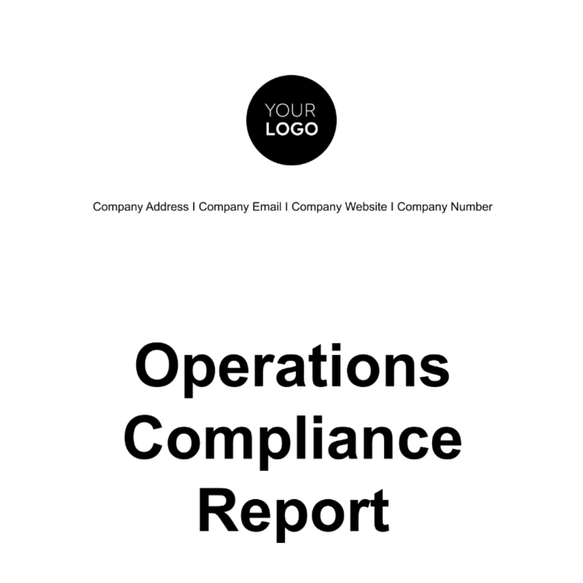 Operations Compliance Report Template