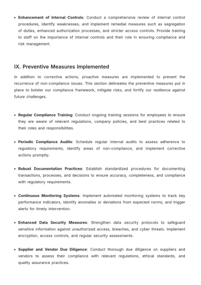 Free Operations Compliance Report Template to Edit Online