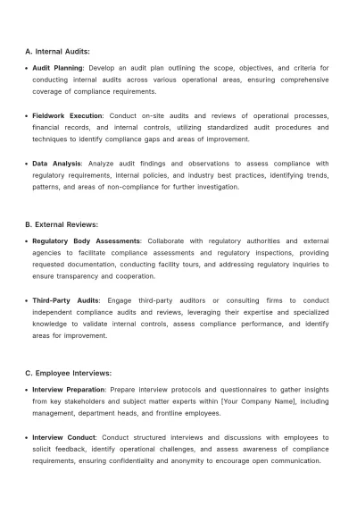 Free Operations Compliance Report Template to Edit Online