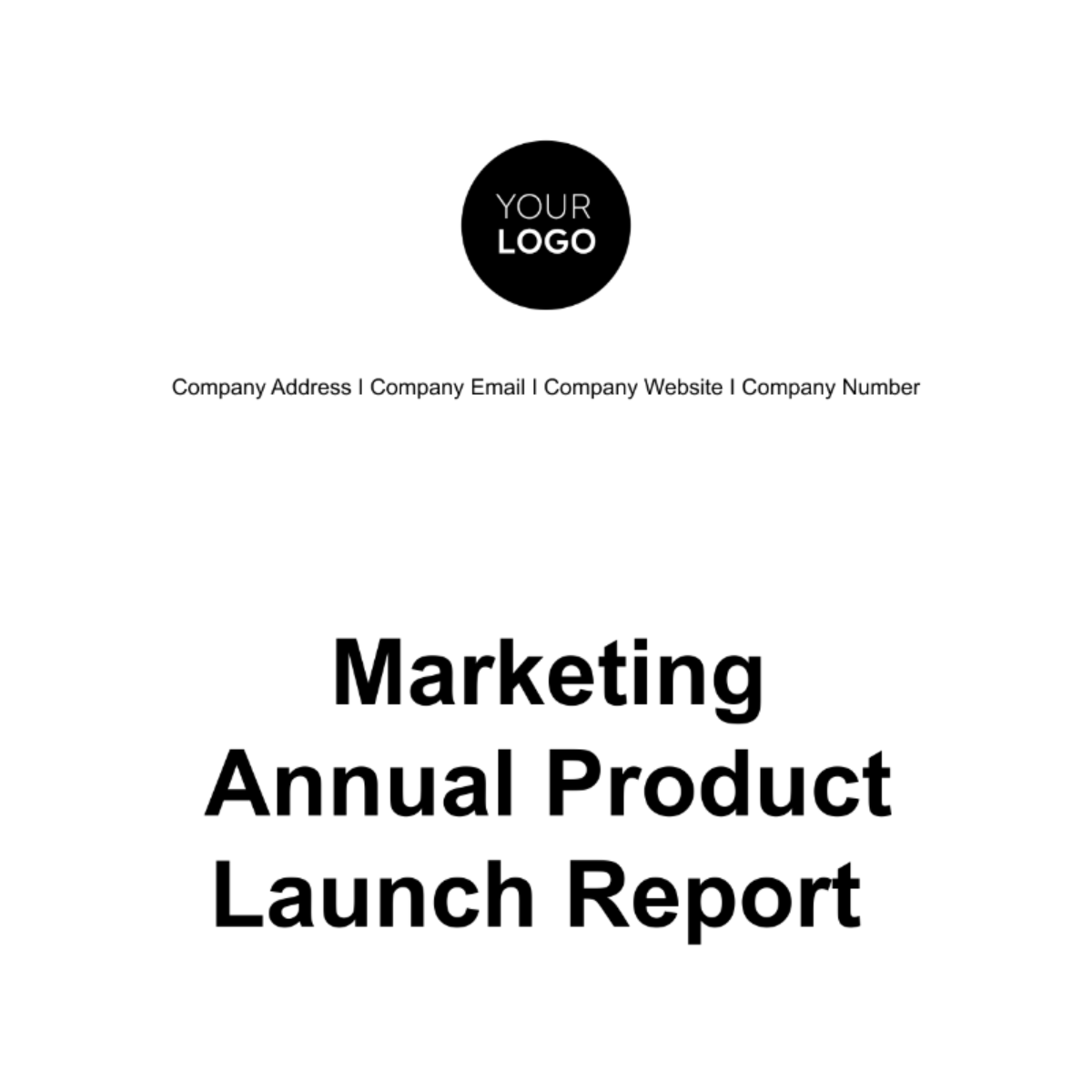 Marketing Annual Product Launch Report Template